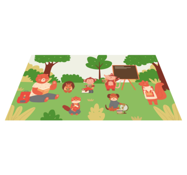 Jungle Classroom kids carpet - TenStickers