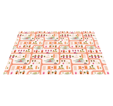 Kids road tractors road mat - TenStickers