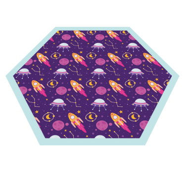 Space-Themed Playground kids carpet - TenStickers
