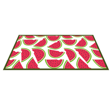 Watermelon themed contemporary vinyl carpets - TenStickers