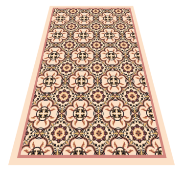 Pattern vintage tiles vinyl rug - TenStickers