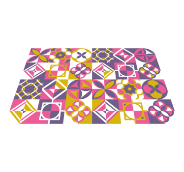 Geometric tiles tile mat - TenStickers