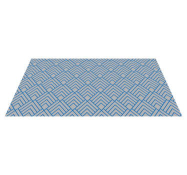 Navy basket weave texture rug - TenStickers