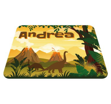 Jurassic Landscape custom floor mat - TenStickers