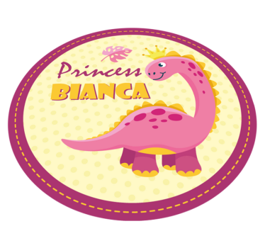 Customized princess dinosaur vinyl carpet - TenStickers