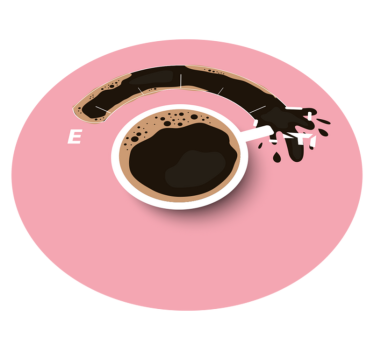 Spilled Coffee texture rug - TenStickers