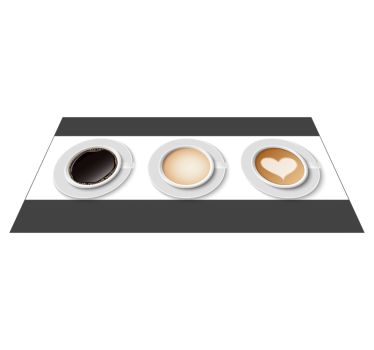 Coffee Cups Runner kitchen mat - TenStickers