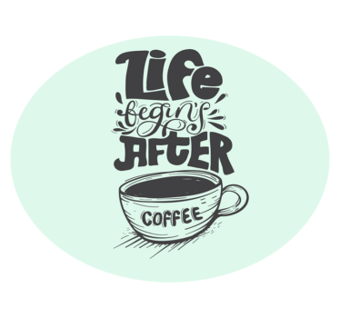 coffee cup silhouette with lettering contemporary rugs - TenStickers