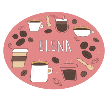 Personalized Caffeine custom floor mat - TenStickers