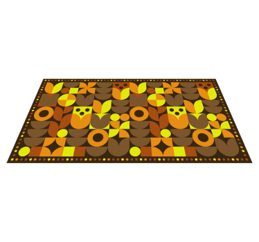 abstract 70s retro rug - TenStickers