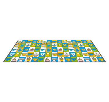 Culinary Patterns kitchen mat - TenStickers