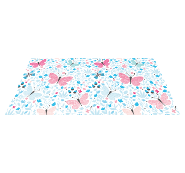 Blue motifs pink colour kids vinyl carpet - TenStickers