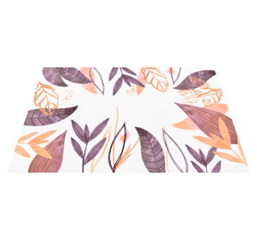 Elegant leaf patterns bedroom carpet - TenStickers