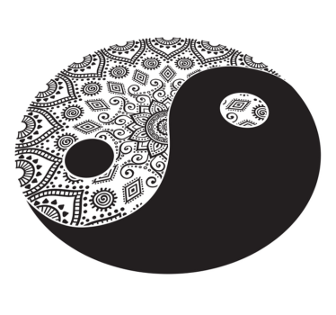 Mandala Yin Yang mandala mat - TenStickers