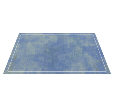 Blue with rectangular form Home Office Vinyl Rug - TenStickers