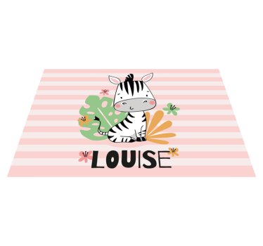 Customizable Zebra custom floor mat - TenStickers