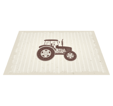 Rustic Tractor Representation texture rug - TenStickers