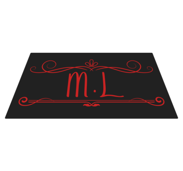 Monogram Elegance custom floor mat - TenStickers