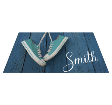 Sneakers Personalization texture rug - TenStickers