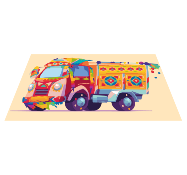 Carnival Truck kids vinyl carpet - TenStickers