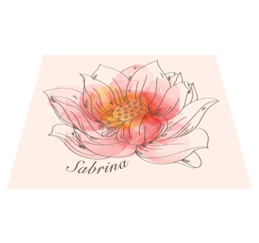 Customizable Lotus custom floor mat - TenStickers