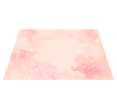 Lotus oink tones flower rug - TenStickers