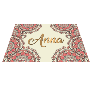 Personalized Mandala custom floor mat - TenStickers