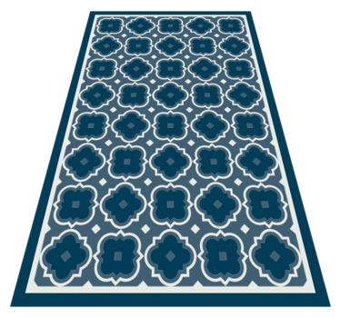 Blue mosaic pattern mosaic vinyl flooring - TenStickers
