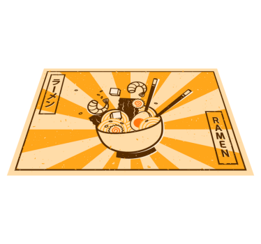 Ramen Illustration kitchen mat - TenStickers