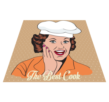 Cartoon chef thumbs up kitchen flooring - TenStickers
