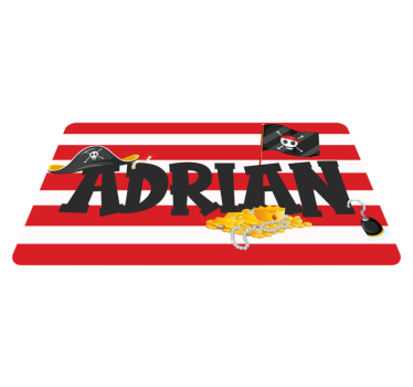 Pirate hat  personalised vinyl rug - TenStickers