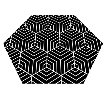 Abstract lines hexagon shape stripes rug - TenStickers