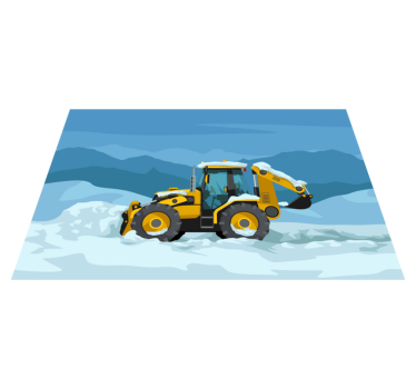 Construction Excavator kids carpet - TenStickers