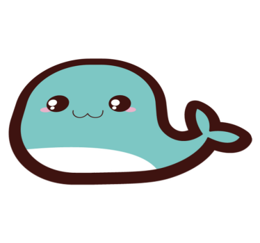 Anime whale animal mat - TenStickers