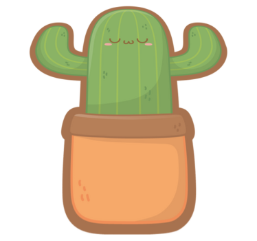 Anime cactus nature carpet - TenStickers