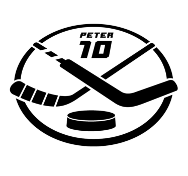 Hockey Emblem Personalized custom floor mat - TenStickers