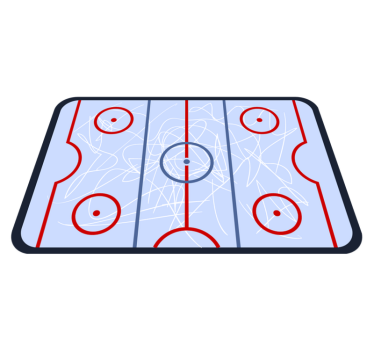 Hockey Playfield game rug - TenStickers