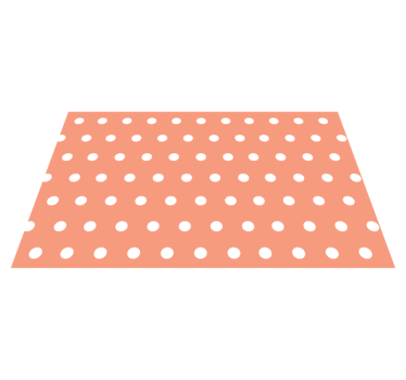 Peach polka dots bedroom carpet - TenStickers
