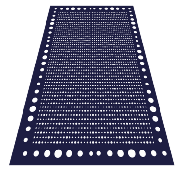 Polka dot Border geometric vinyl carpets - TenStickers