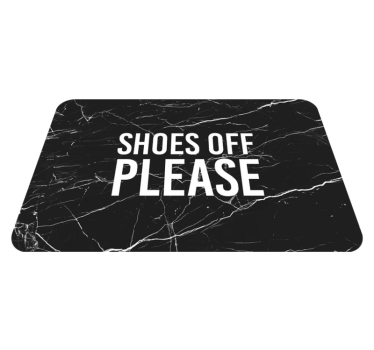 Shoes Off Entryway marble rug - TenStickers