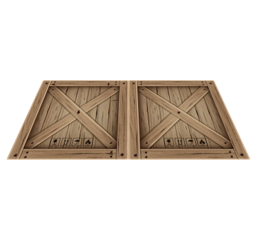 Wooden Crate Illusion wood effect rug - TenStickers