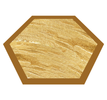 Hexagonal grain texture wood effect rug - TenStickers