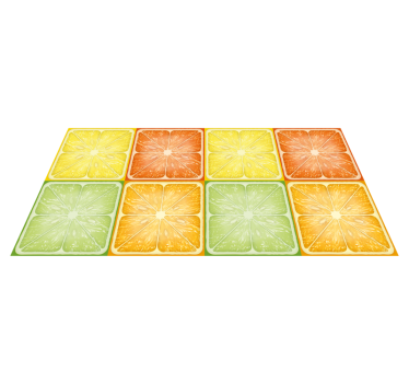 Colorful Citrus Texture kitchen flooring - TenStickers