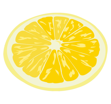 Bright lemon slice kitchen vinyl mat - TenStickers