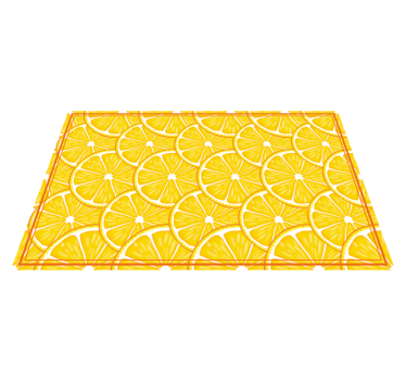 Yellow citrus slices kitchen mat - TenStickers