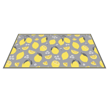 Lemon Slice Concept kitchen vinyl mat - TenStickers