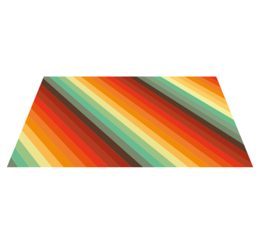 Vibrant diagonal stripes bedroom carpet - TenStickers