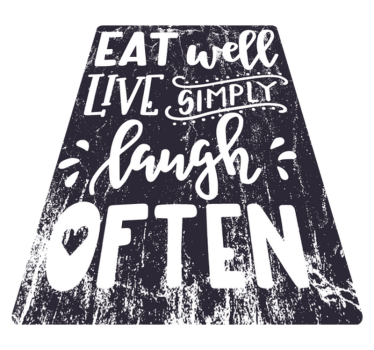Eat well and laugh often kitchen vinyl mat - TenStickers