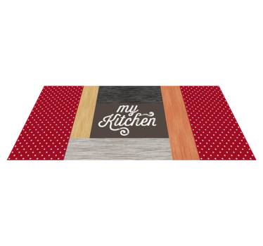 My space with textures kitchen mat - TenStickers