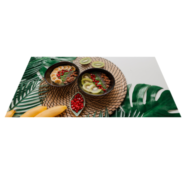 Tropical fruit bowls kitchen mat - TenStickers